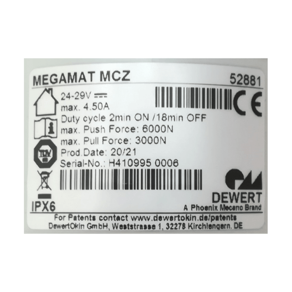 Gardhen Bilance - Attuatore MEGAMAT MCZ 52881 – Dewert