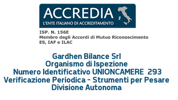 Gardhen Bilance - Accredia  - verificazione periodica